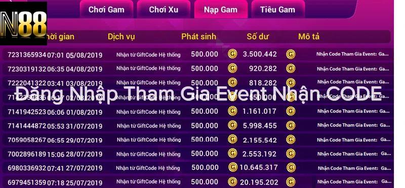 Làm Thế Nào Để Nhận Giftcode Tại N88?